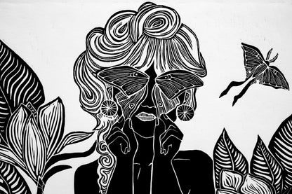 Moth Wings and Melancholy | Black & White Edition