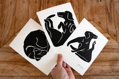 Yoga Dog Print Series